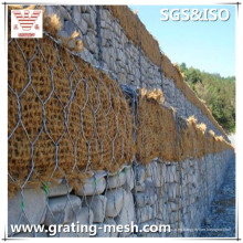 Cesta tejida galvanizada de Gabion / malla de acero de Gabion para las paredes de contención